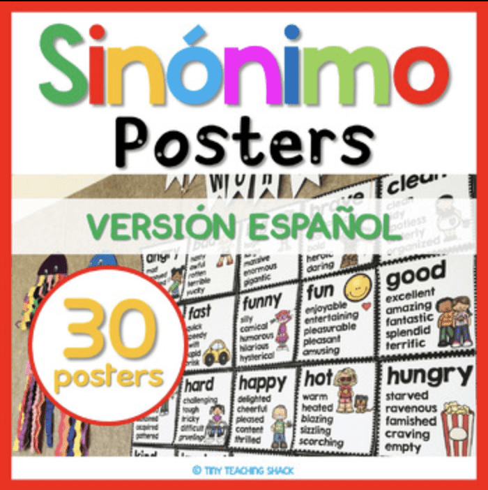 spanish synonym posters