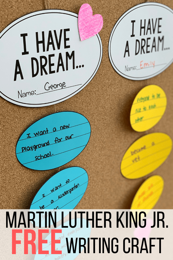 martin luther king jr free activity- writing craft