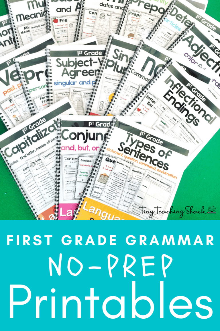 first grade and esol grammar worksheets