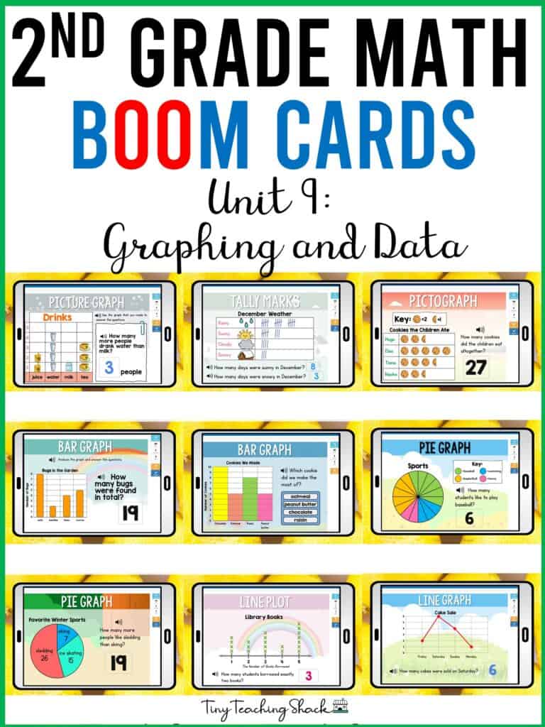 second grade math graphing and data boom cards