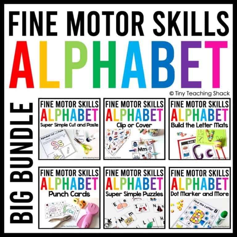 Alphabet Fine Motor Skills Bundle includes six simple and fun activities for young students to enjoy. Students will focus on beginning letter sounds and explore different vocabulary words focusing on one letter at a time. You can check out the individual packets to see the preview images and videos.