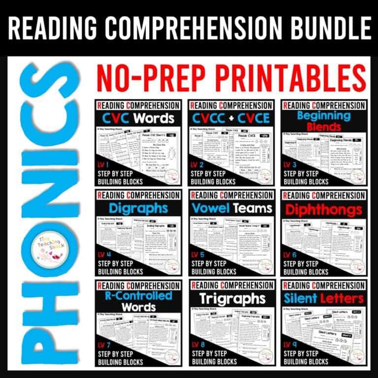 phonics skills reading comprehension printable worksheets