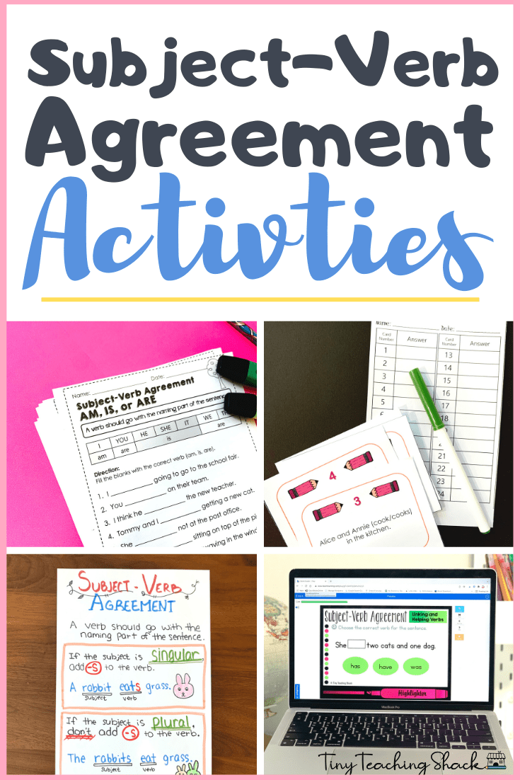Subject Verb Agreement Worksheets and Activities