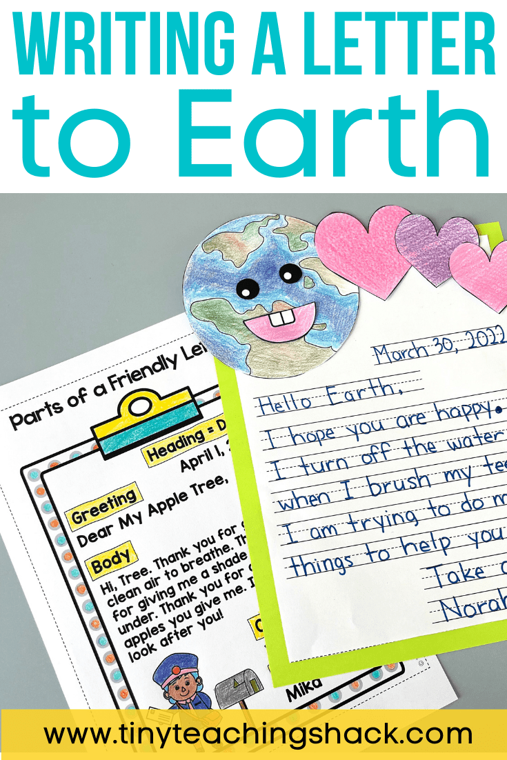 how to write a friendly letter Earth Day activity