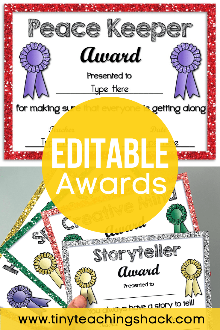 editable end of year awards