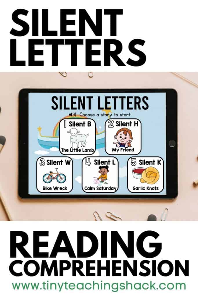 phonics silent letter activity Boom Cards