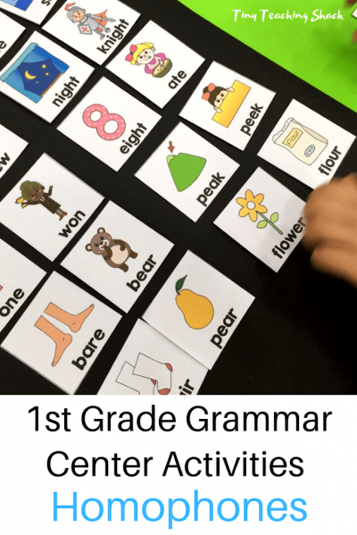 first grade grammar homophone activities
