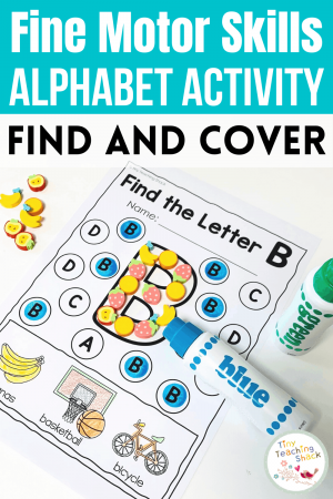 Alphabet Fine Motor Skills | Dot Marker and More is part of my Alphabet Fine Motor Skills Bundle. Students can practice one beginning letter sound at a time and cover the focus letter with a variety of things such as dot markers, mini erasers, pompom balls, or finger paint. This is a great way to increase your students' letter recognition in a kid-friendly way.