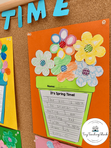 spring 5 sense writing for first grade