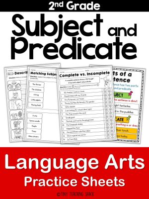 subject and predicate worksheeets