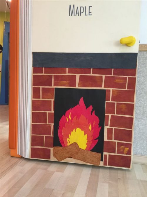 fireplace door decoration