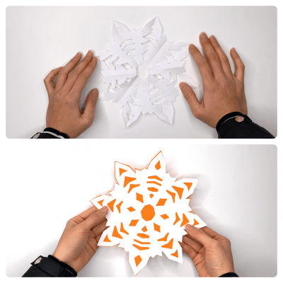 how to make a paper snowflake (2)