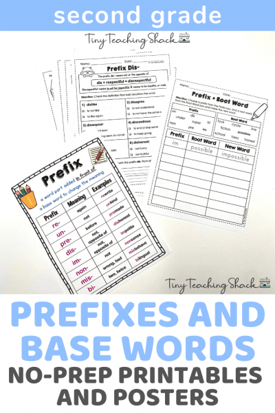 second grade common core base words and prefixes worksheets